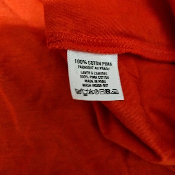 Anonymi Womens Orange A-Line Button-Down Midi Shirt Dress S 100% Pima Cotton - Picture 5 of 9